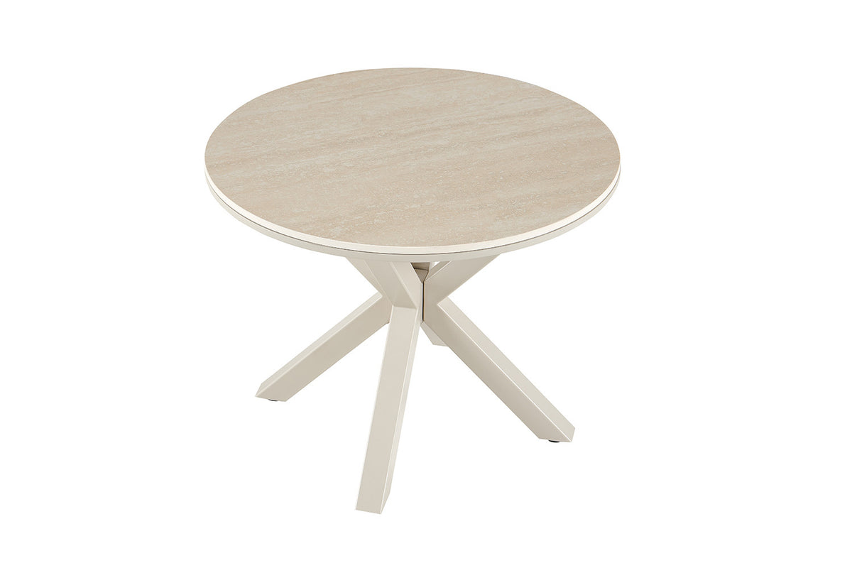NEW - Salontafel 'Noa' 60cm Rond Baroque Beige - Grijs Voet (2c) - foto 5