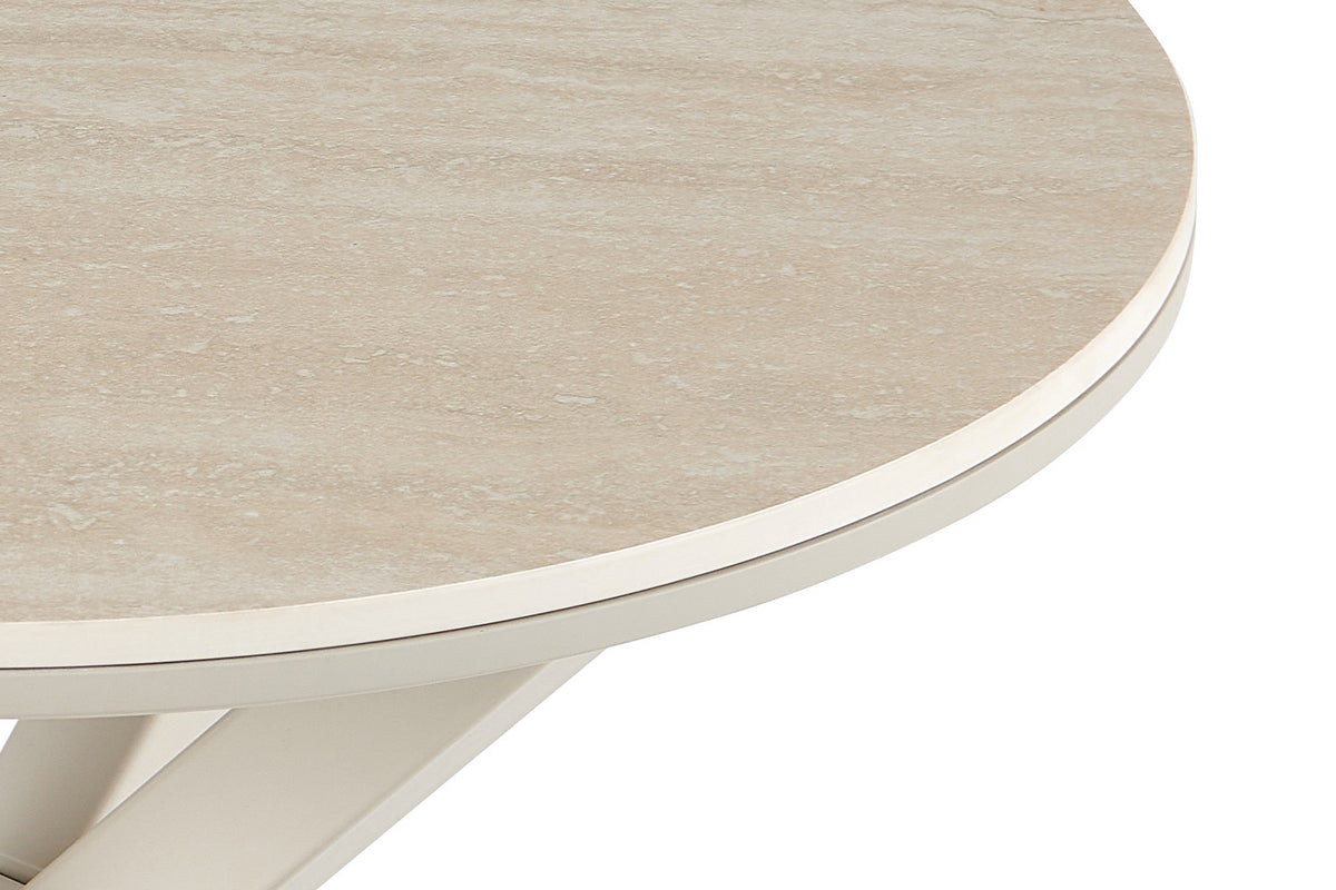 NEW - Salontafel 'Noa' 60cm Rond Baroque Beige - Grijs Voet (2c) - foto 8