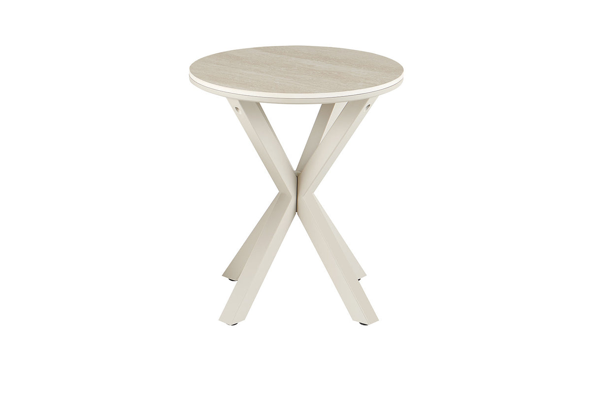 NEW - Salontafel 'Noa' 50cm Rond Baroque Beige - Grijs Voet (2c) - foto 4