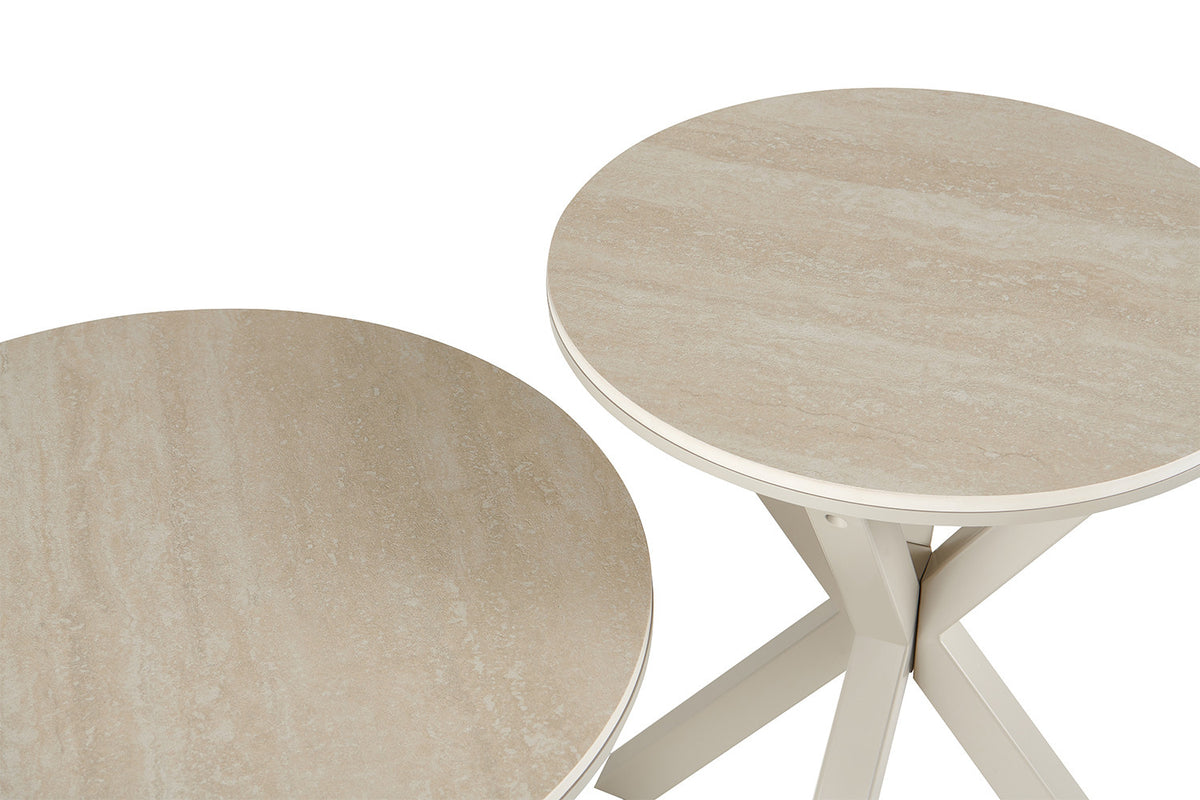 NEW - Salontafel 'Noa' 50cm Rond Baroque Beige - Grijs Voet (2c) - foto 8