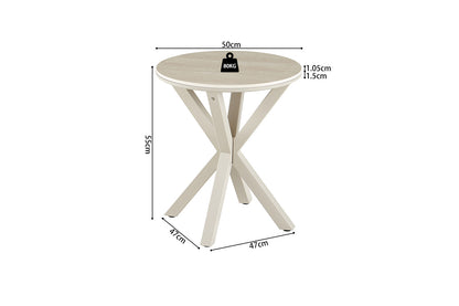 NEW - Salontafel 'Noa' 50cm Rond Baroque Beige - Grijs Voet (2c) - foto 9