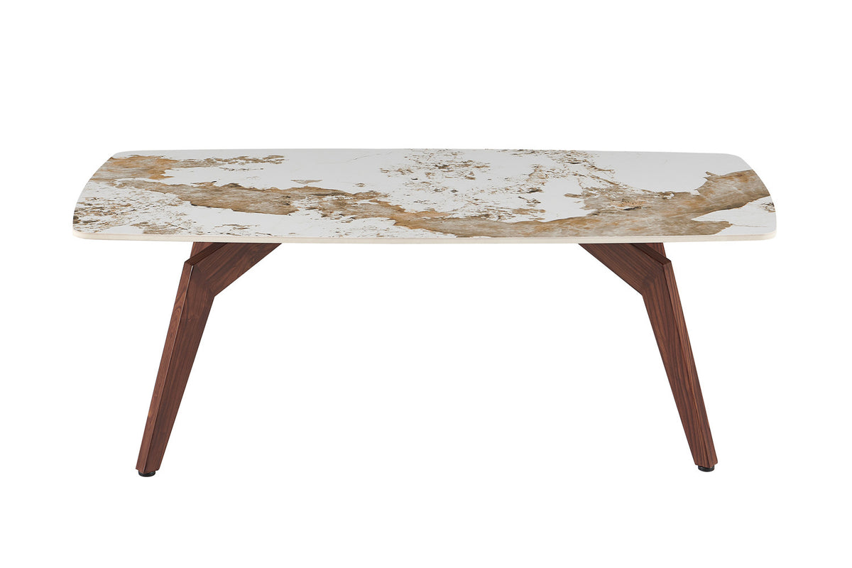 NEW - Salontafel 'Alma' 120x60 cm Glanzend Pandora - Voet walnoot (2c) - foto 3