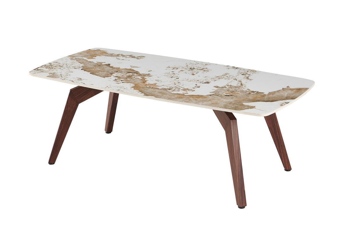 NEW - Salontafel 'Alma' 120x60 cm Glanzend Pandora - Voet walnoot (2c) - foto 4