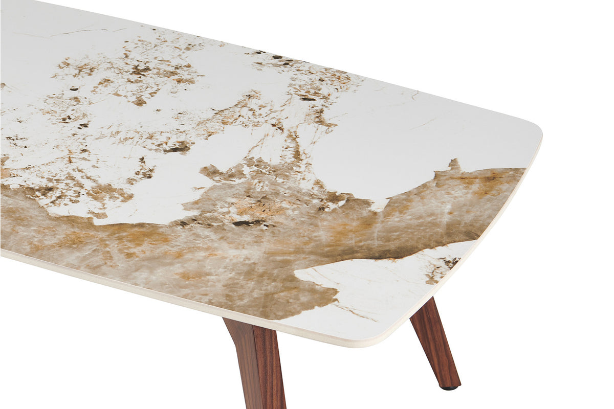NEW - Salontafel 'Alma' 120x60 cm Glanzend Pandora - Voet walnoot (2c) - foto 5