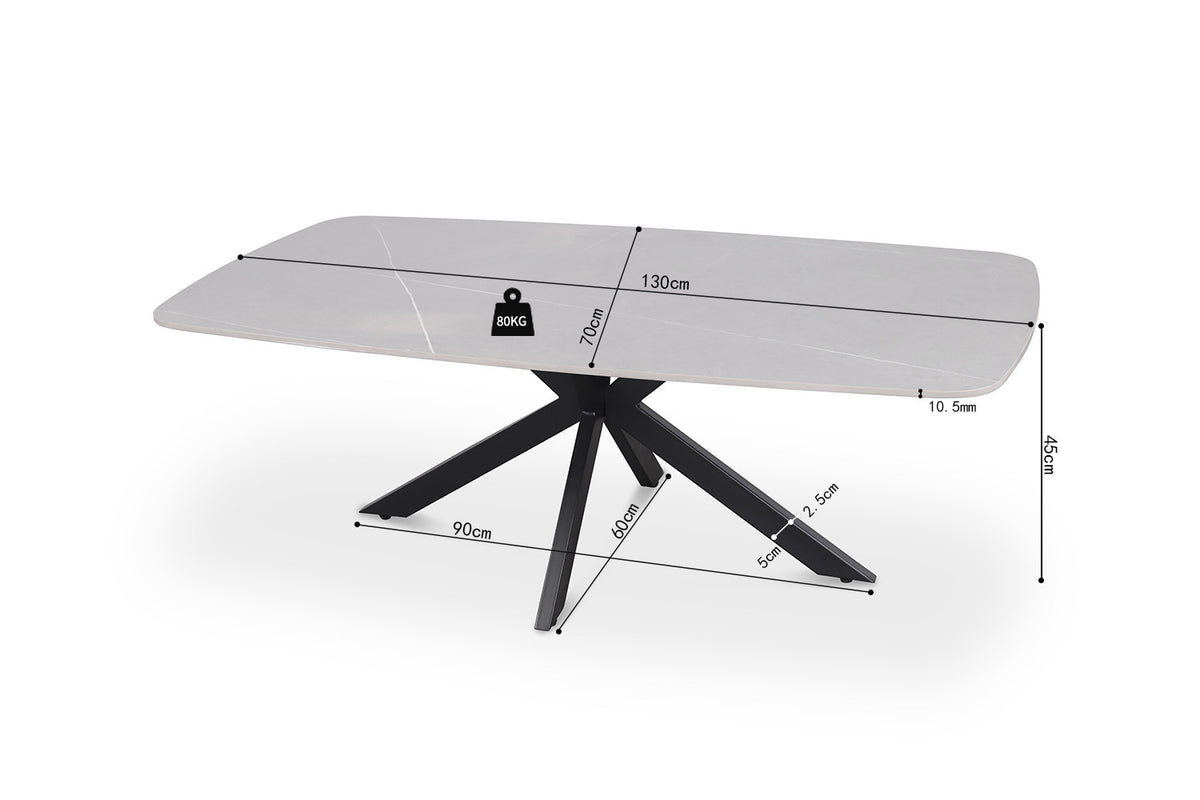 Salontafel 'Apollo' 130 cm Deens Ovaal Steen Grijs (2c) - foto 9
