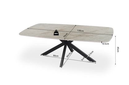 Salontafel 'Apollo' 130 cm Deens Ovaal Glanzend Steen Shakespeare Beige (2c) - foto 6