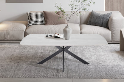 Salontafel 'Apollo' 130 cm Deens Ovaal Steen Baroque Grijs (2c)