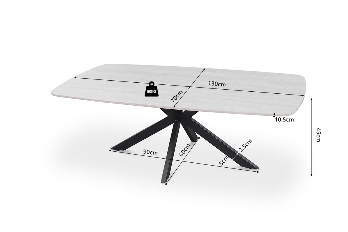 Salontafel 'Apollo' 130 cm Deens Ovaal Steen Baroque Grijs (2c) - foto 6