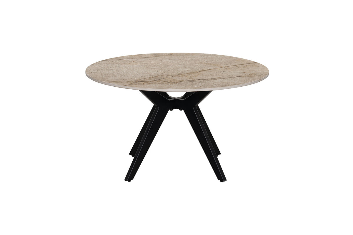 NEW - Salontafel 'Apollo' 80 cm Rond Glanzend Steen Shakespear beige (2c) - foto 3