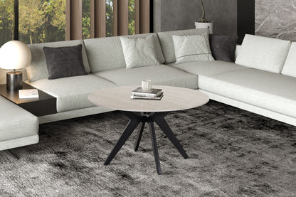 NEW - Salontafel 'Apollo' 80 cm Rond Steen Baroque Grijs (2c) - foto 2