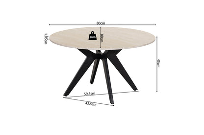 NEW - Salontafel 'Apollo' 80 cm Rond Steen Baroque beige (2c) - foto 6