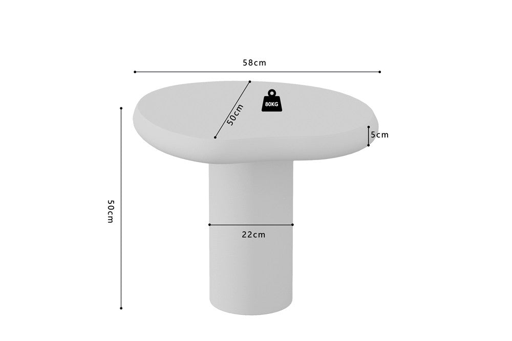 Salontafel 'Tavira' 58 cm Cement Ecru (2c) - foto 6