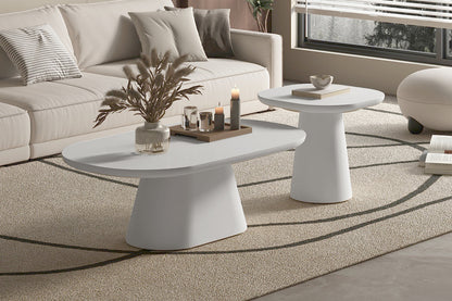Salontafel 'Tavira' 120 cm Ovaal Cement Ecru (2c) - foto 2