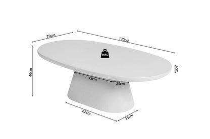 Salontafel 'Tavira' 120 cm Ovaal Cement Ecru (2c) - foto 9
