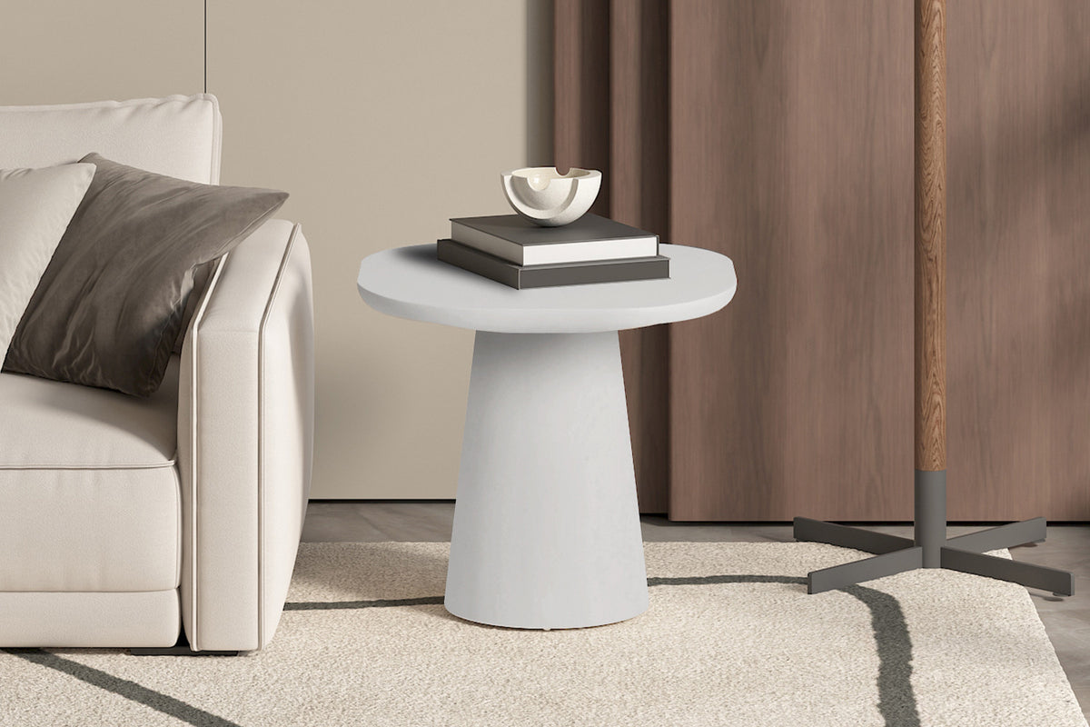 Salontafel 'Tavira' 55 cm Ovaal Cement Ecru (2c)