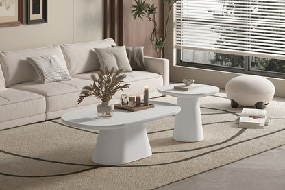 Salontafel 'Tavira' 55 cm Ovaal Cement Ecru (2c) - foto 3