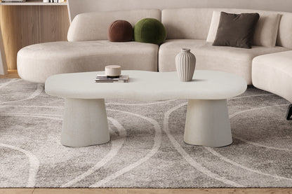 Salontafel 'Faro' 130 cm Organisch Cement (2c)