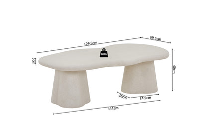 Salontafel 'Faro' 130 cm Organisch Cement (2c) - foto 10