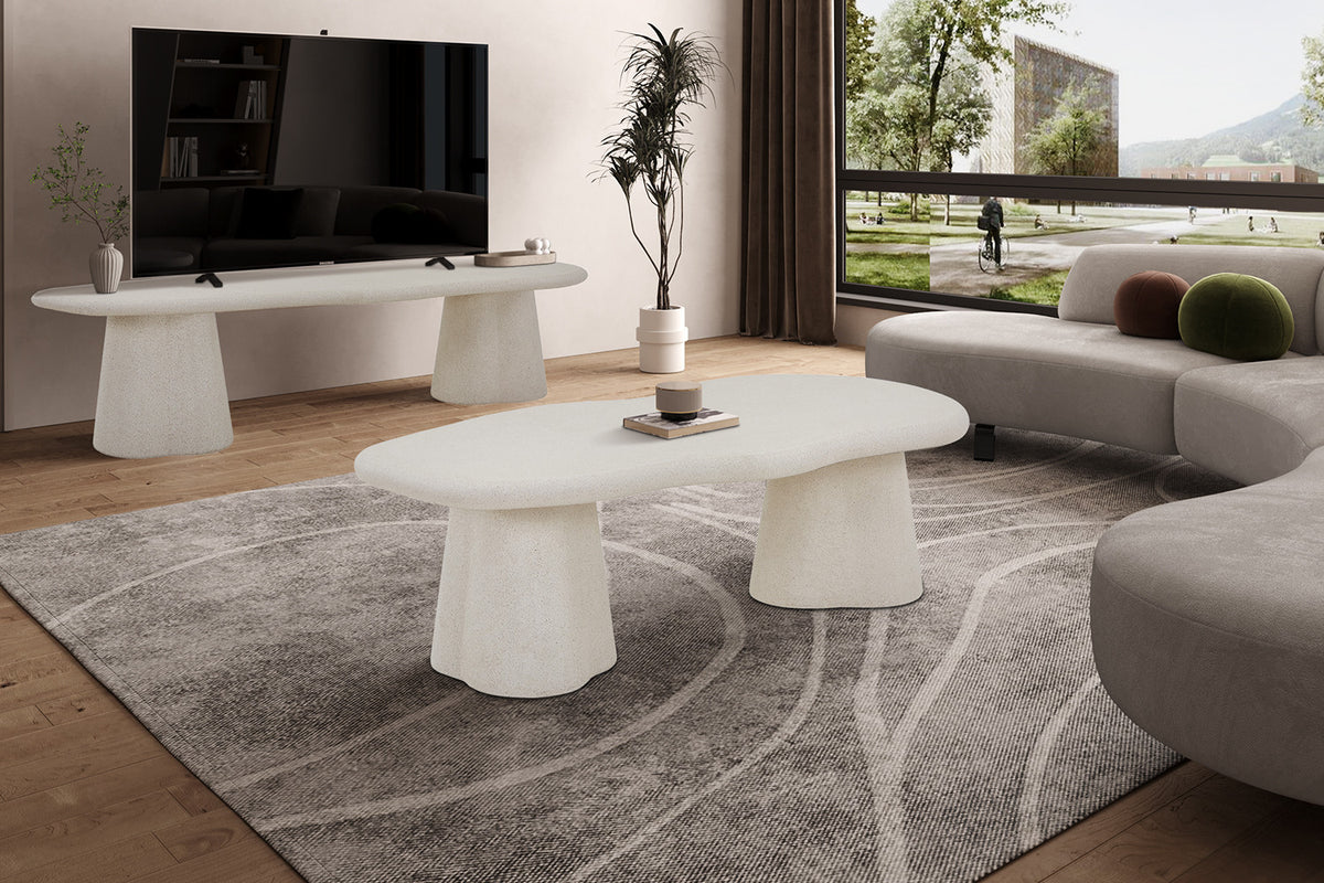Salontafel 'Faro' 130 cm Organisch Cement (2c) - foto 3