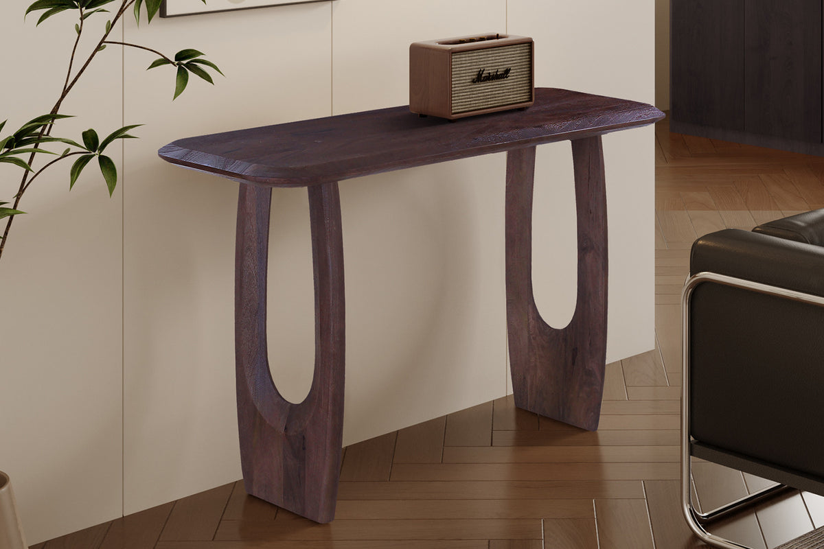 NEW - Console 'Braga' Deens Ovaal Mango hout Donkerbruin (1c) - foto 2