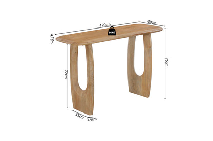 NEW - Console 'Braga' Deens Ovaal Mango hout Amandel (1c) - foto 8