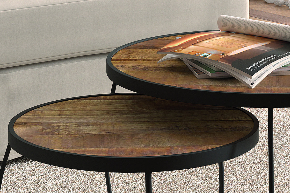 Salontafel 'Lars' 2-delig Mango hout (1c) - foto 2