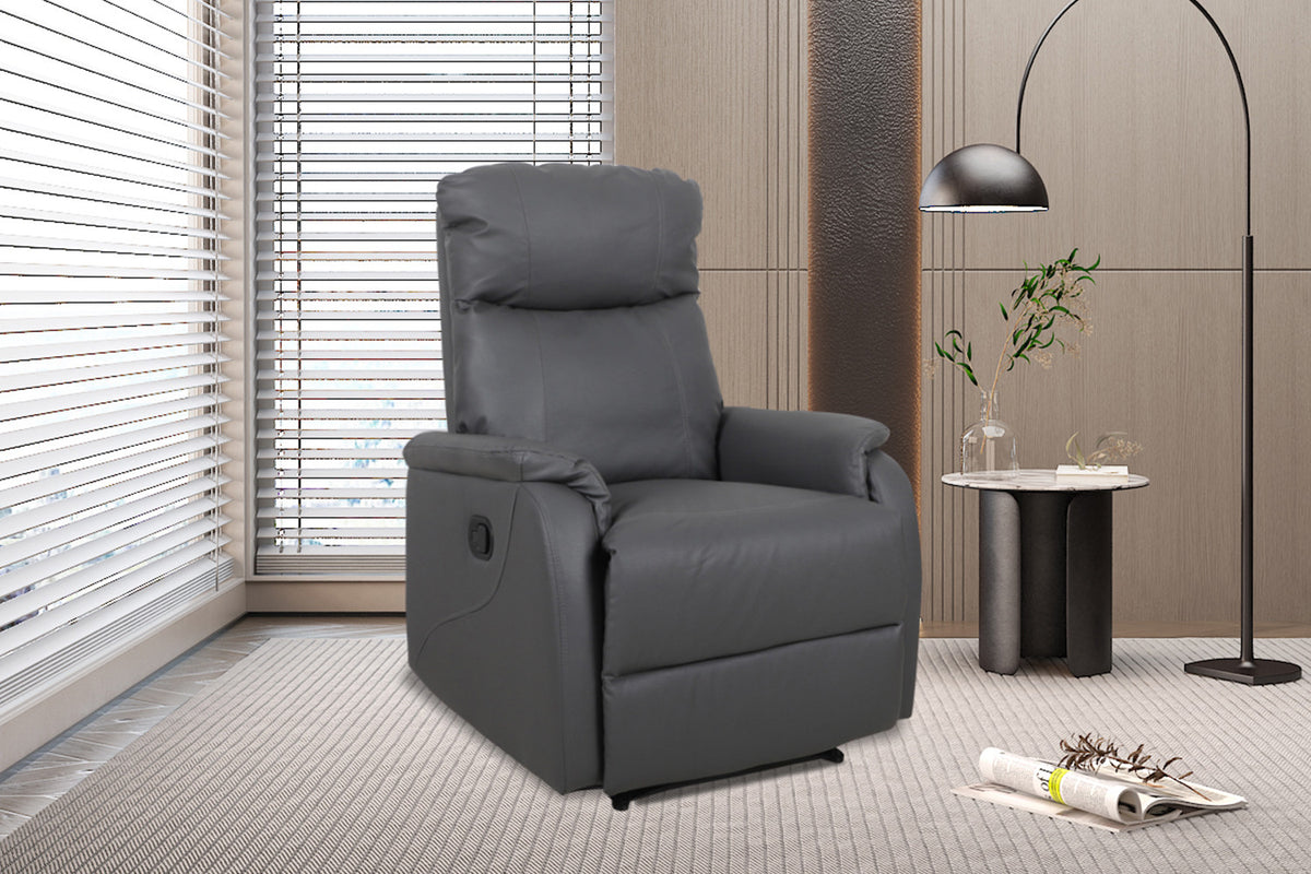 SALE - Relax 'Tokio' manueel verstelbaar PU Grijs (1c)
