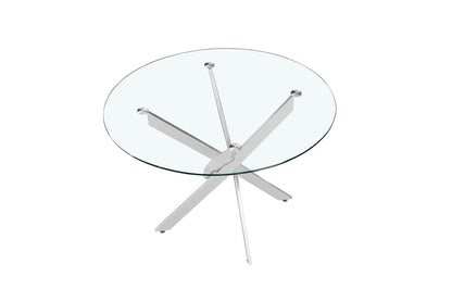Tafel 'Lasi' 120 cm Rond Glas, Poten Chroom (2c) - foto 5