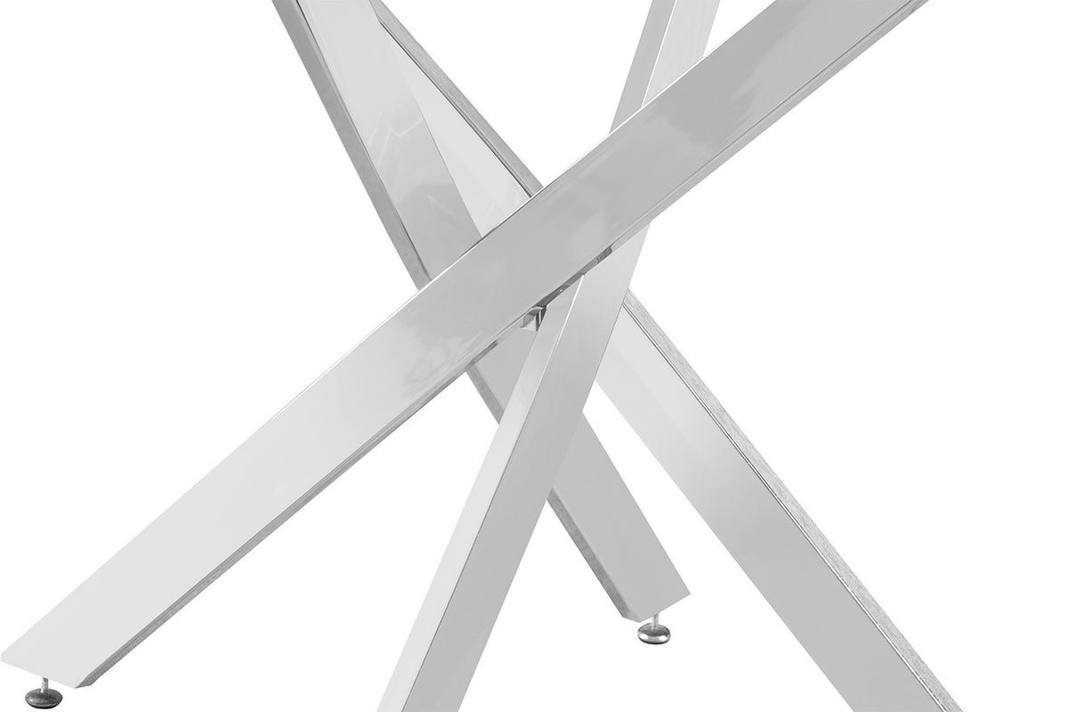 Tafel 'Lasi' 120 cm Rond Glas, Poten Chroom (2c) - foto 6