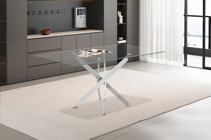 Tafel 'Lasi' 160 cm Glas, Poten Chroom (2c) - foto 2
