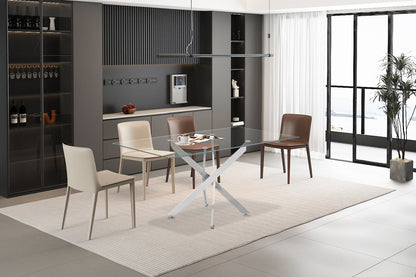 Tafel 'Lasi' 160 cm Glas, Poten Chroom (2c) - foto 3