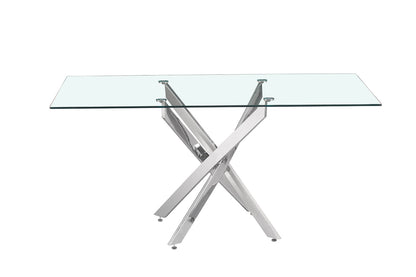 Tafel 'Lasi' 160 cm Glas, Poten Chroom (2c) - foto 4