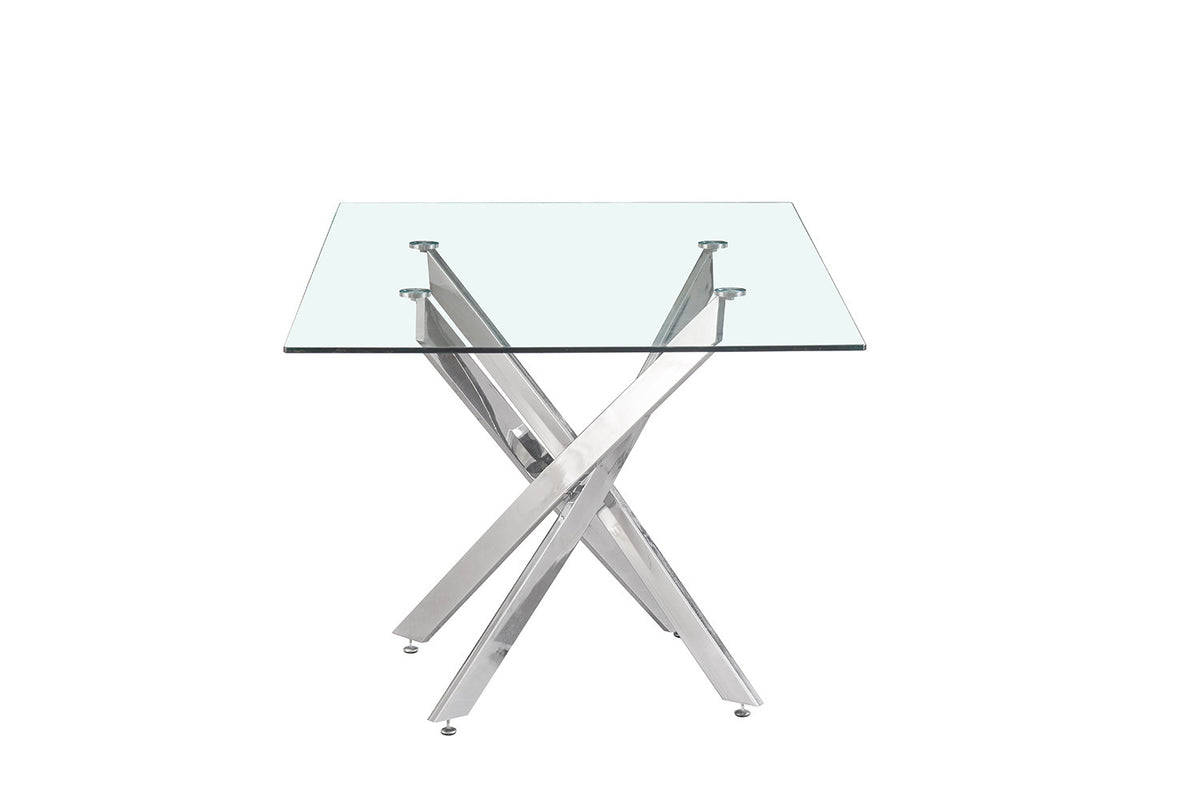 Tafel 'Lasi' 160 cm Glas, Poten Chroom (2c) - foto 5