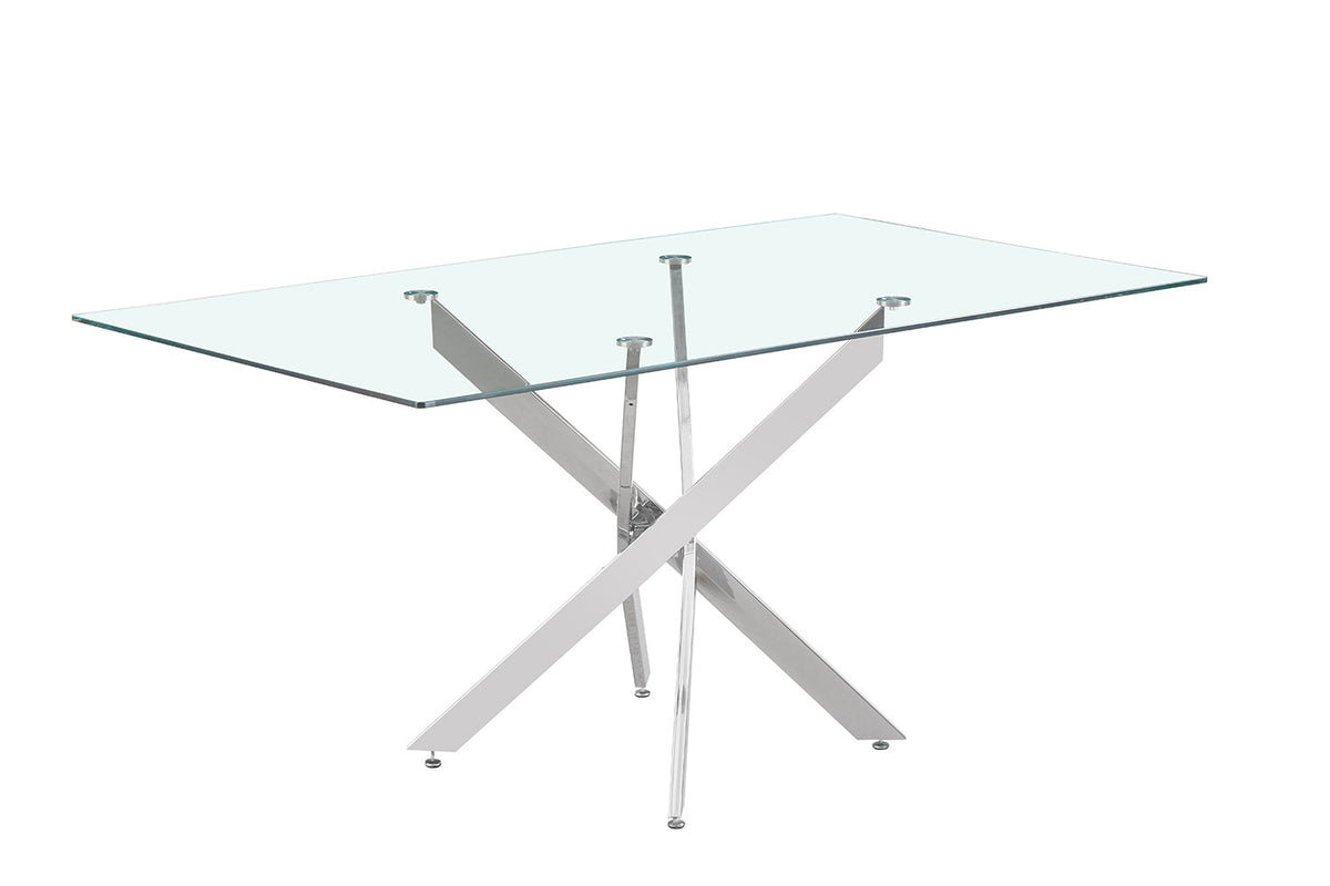 Tafel 'Lasi' 160 cm Glas, Poten Chroom (2c) - foto 6