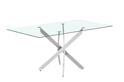Tafel 'Lasi' 160 cm Glas, Poten Chroom (2c) - foto 6