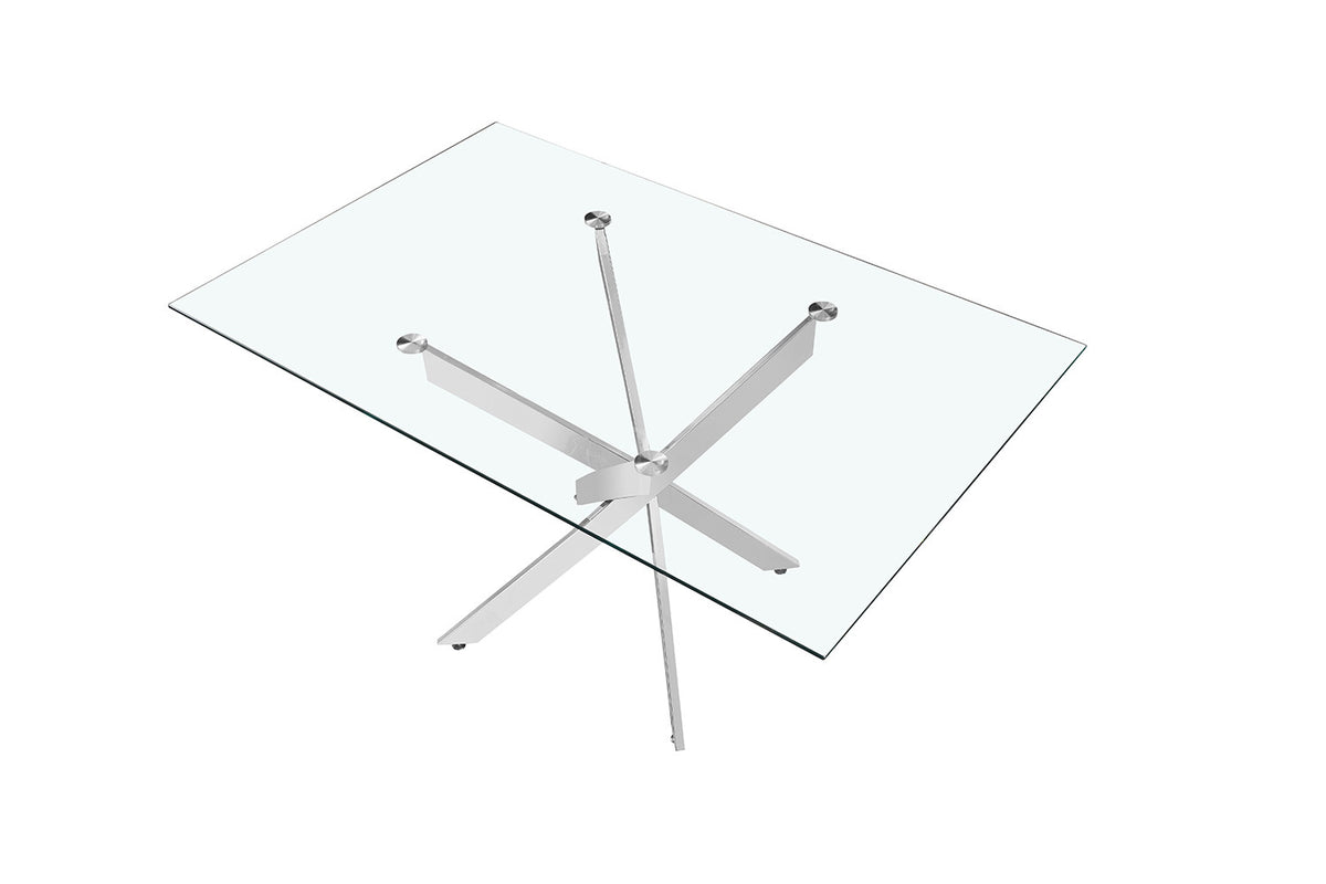 Tafel 'Lasi' 160 cm Glas, Poten Chroom (2c) - foto 7