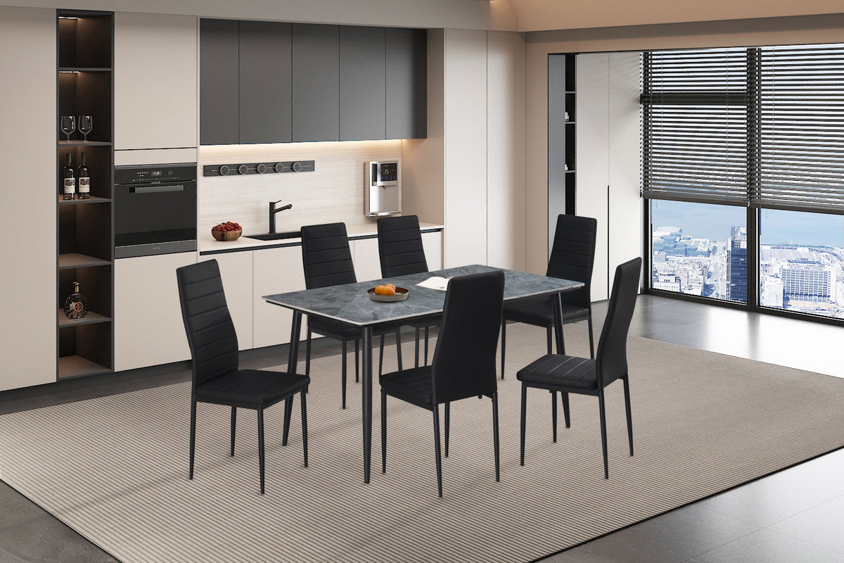 Tafel 'Kenzo' 140 cm Rechthoekig Steen Grijs (2c) - foto 4