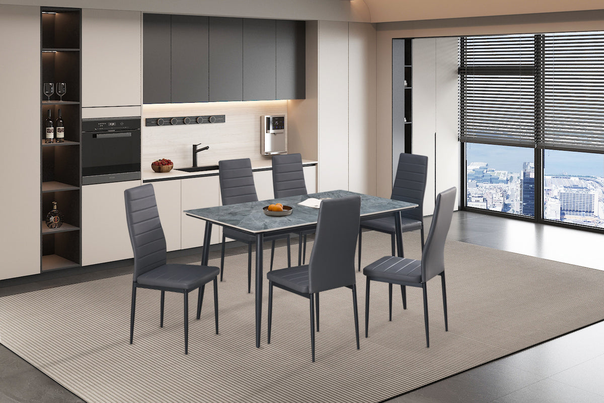 Tafel 'Kenzo' 140 cm Rechthoekig Steen Grijs (2c) - foto 5
