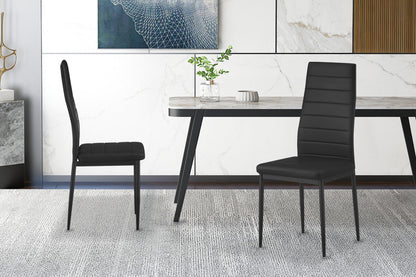 Set van 4 stoelen 'Cato/Kenzo' PU Zwart (1c)