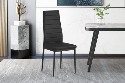 Set van 4 stoelen 'Cato/Kenzo' PU Zwart (1c) - foto 2