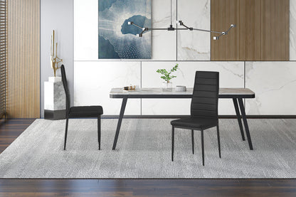 Set van 4 stoelen 'Cato/Kenzo' PU Zwart (1c) - foto 3