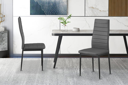 Set van 4 stoelen 'Cato/Kenzo' PU Grijs (1c)