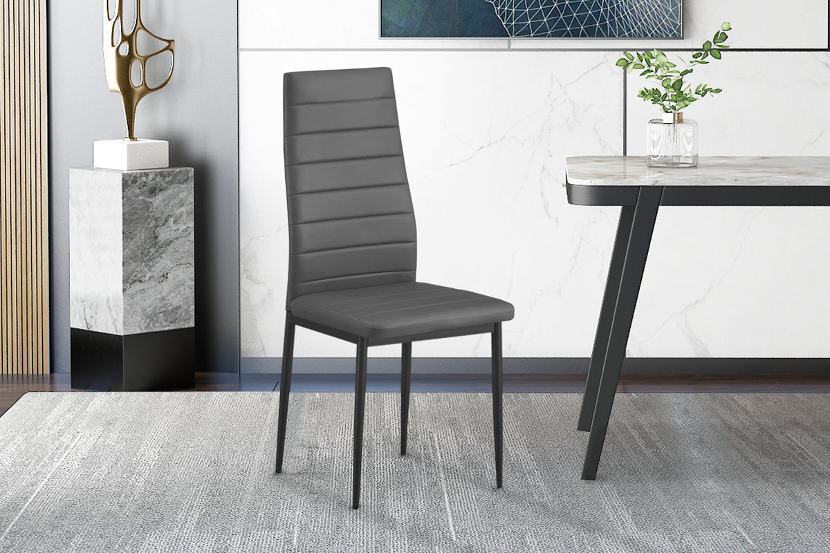 Set van 4 stoelen 'Cato/Kenzo' PU Grijs (1c) - foto 2