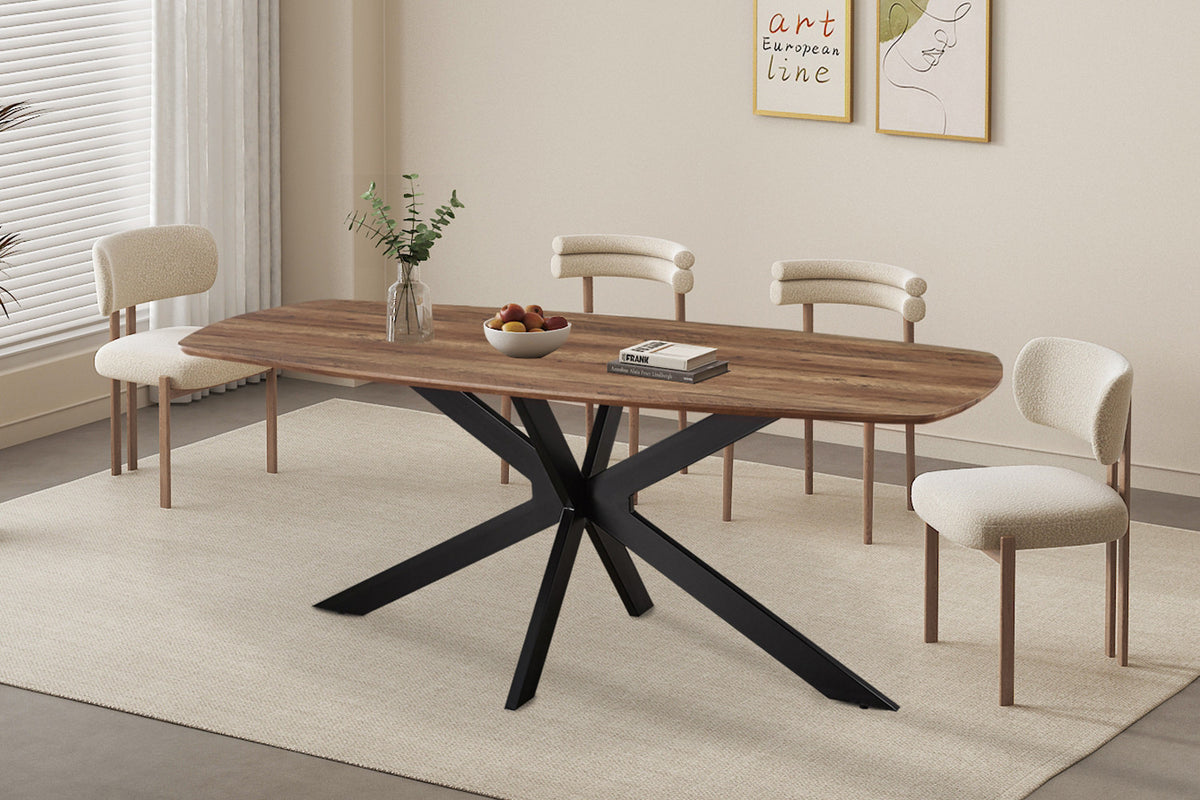 Tafel 'Aziz' 200 cm Deens Ovaal Decor Mango (2c)
