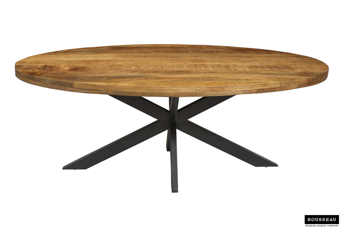 Tafel 'Alexa' 200 cm Ovaal Mango hout (2c) - foto 3