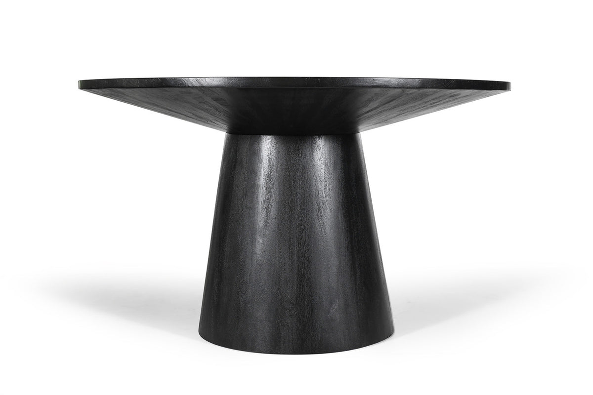 Tafel 'Tommy' 130 cm Rond Mango hout  Zwart (2c) - foto 3