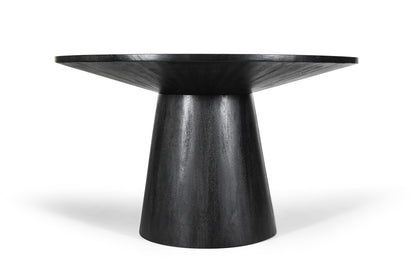 Tafel 'Tommy' 130 cm Rond Mango hout  Zwart (2c) - foto 3