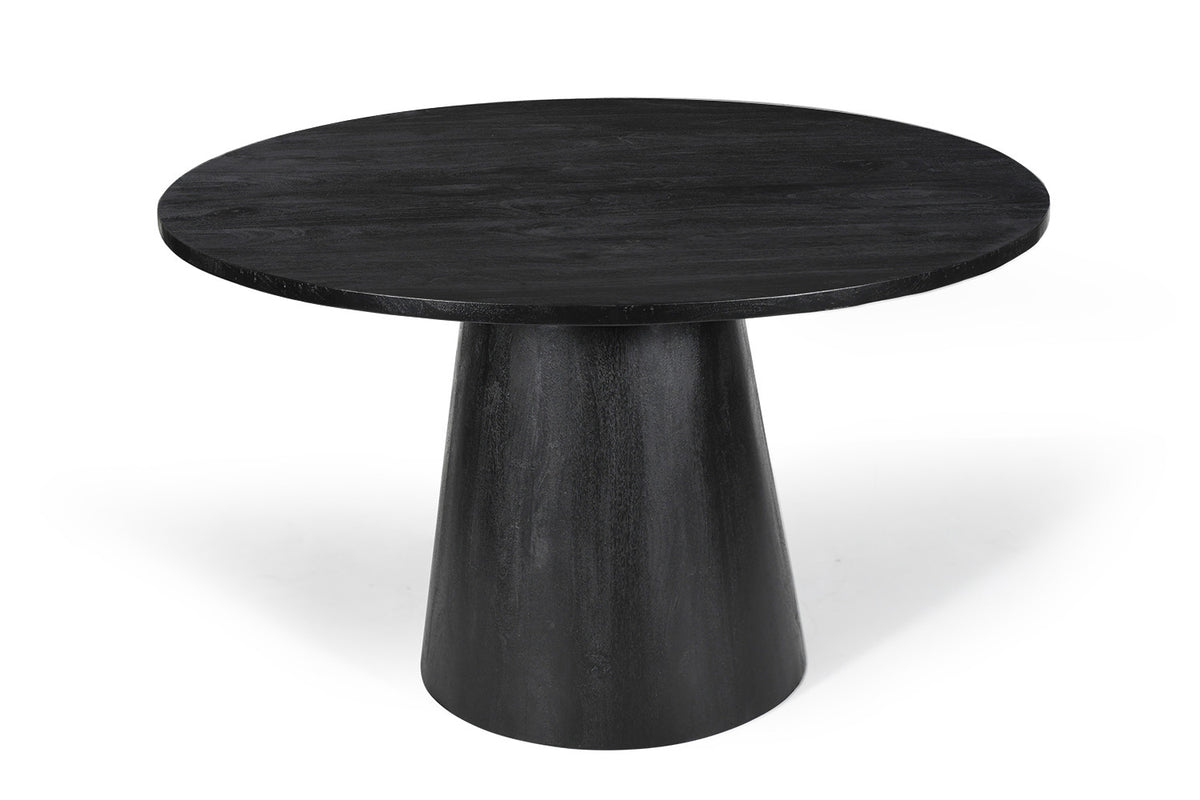 Tafel 'Tommy' 130 cm Rond Mango hout  Zwart (2c) - foto 4