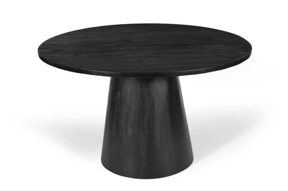 Tafel 'Tommy' 130 cm Rond Mango hout  Zwart (2c) - foto 4
