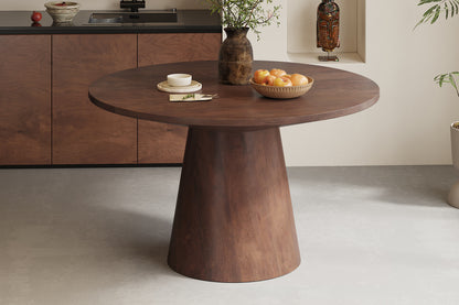 Tafel 'Tommy' 130 cm Rond Mango hout  Bruin (2c) - foto 2